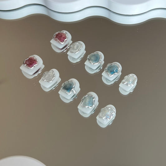 Color Liquid - Handmade 10 Pc Press On Nails - Select Order