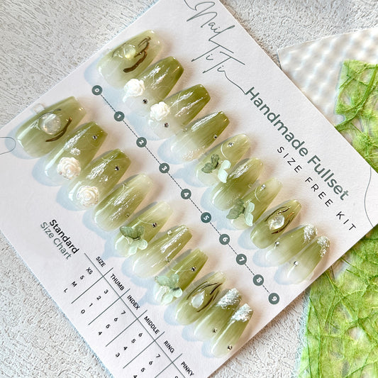 Lost in Forest - Handmade 20 Pc Press On Nails